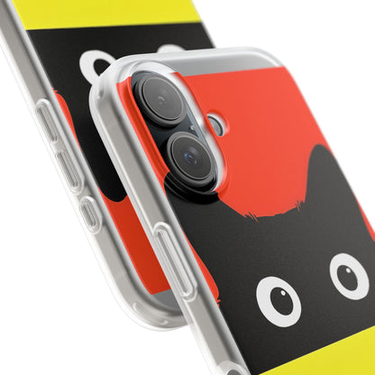 Peekaboo Cat Crimson iPhone 16 Case - Soft