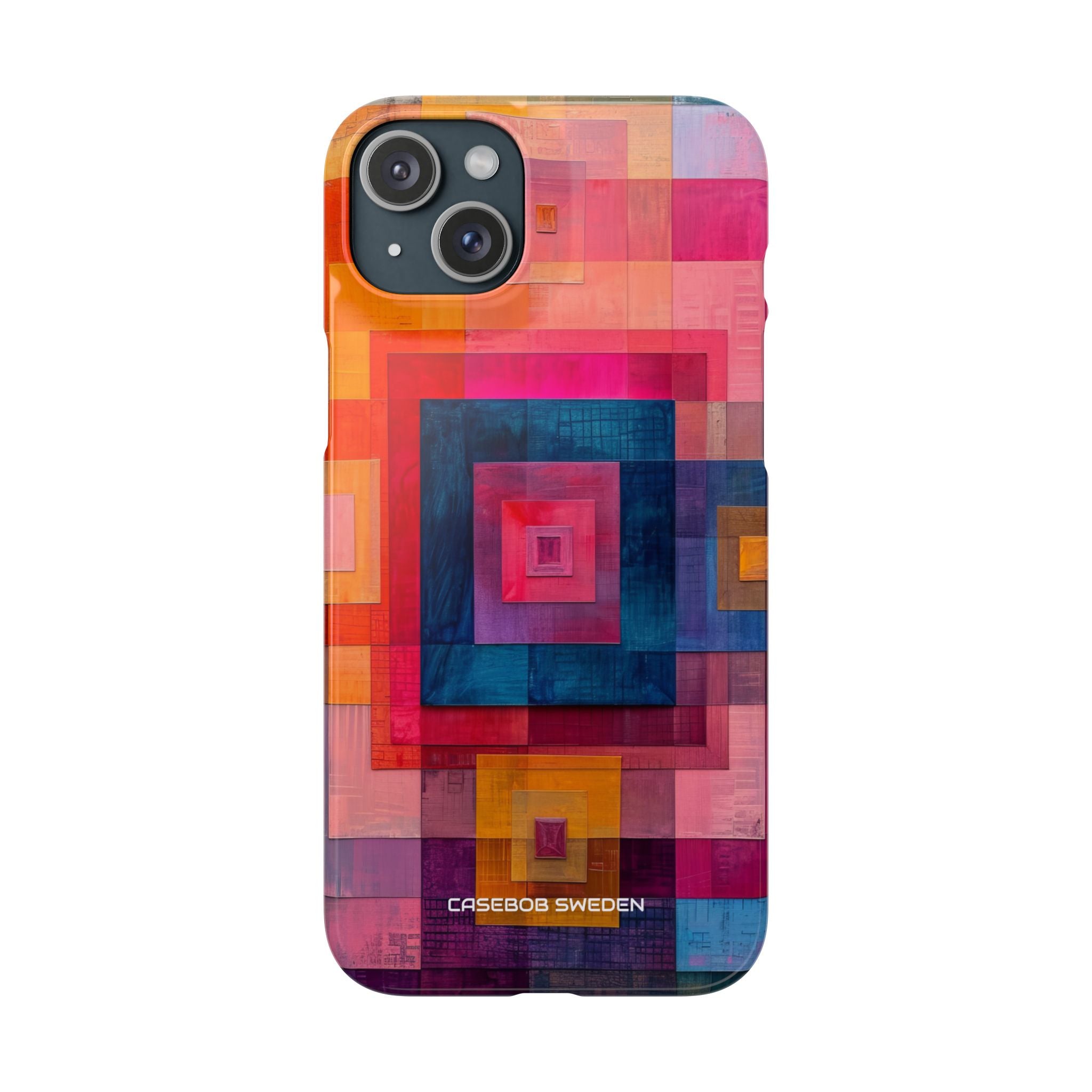 Vibrant Geometry - Slim iPhone 15 Phone Case