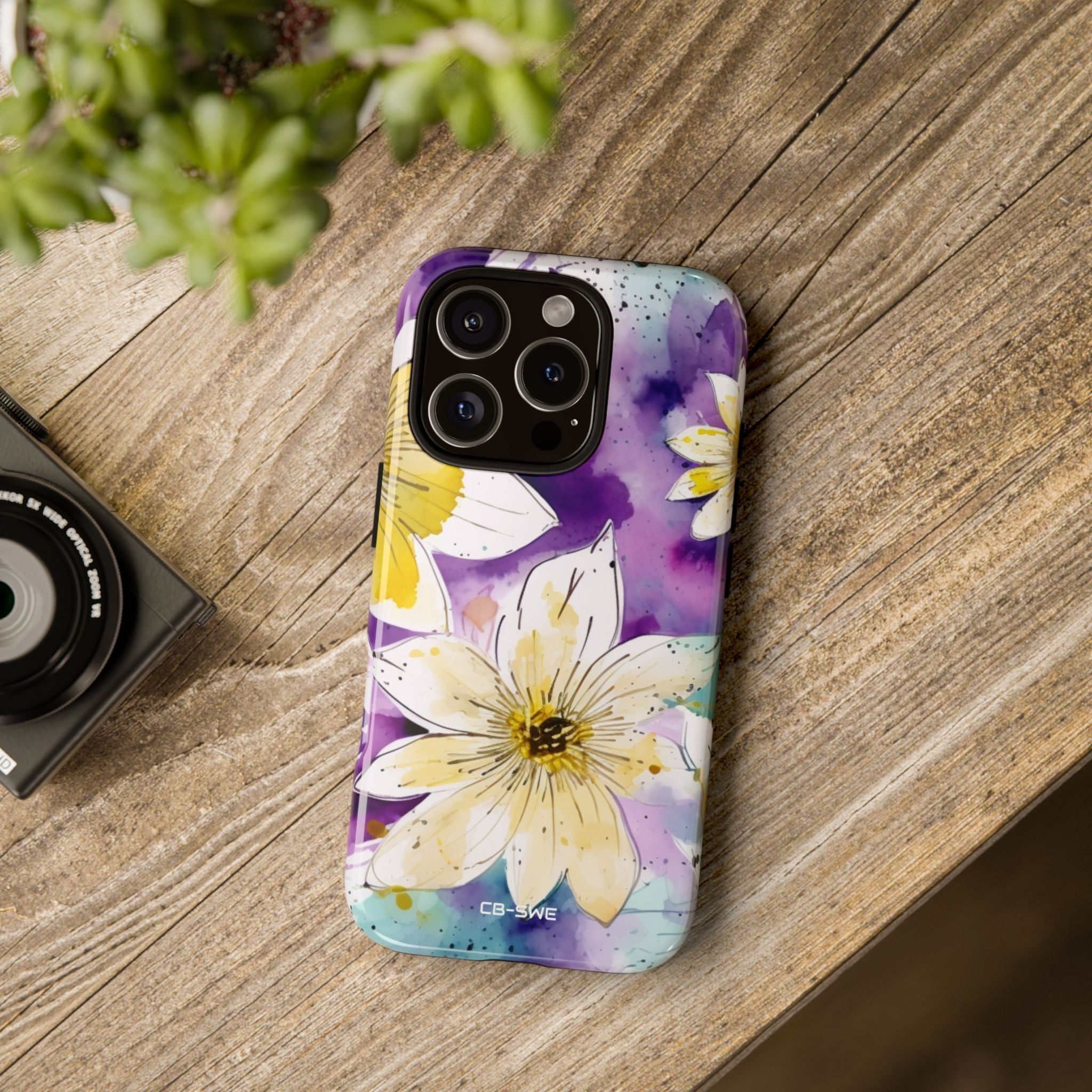 Vibrant Watercolor Flowers - iPhone Case