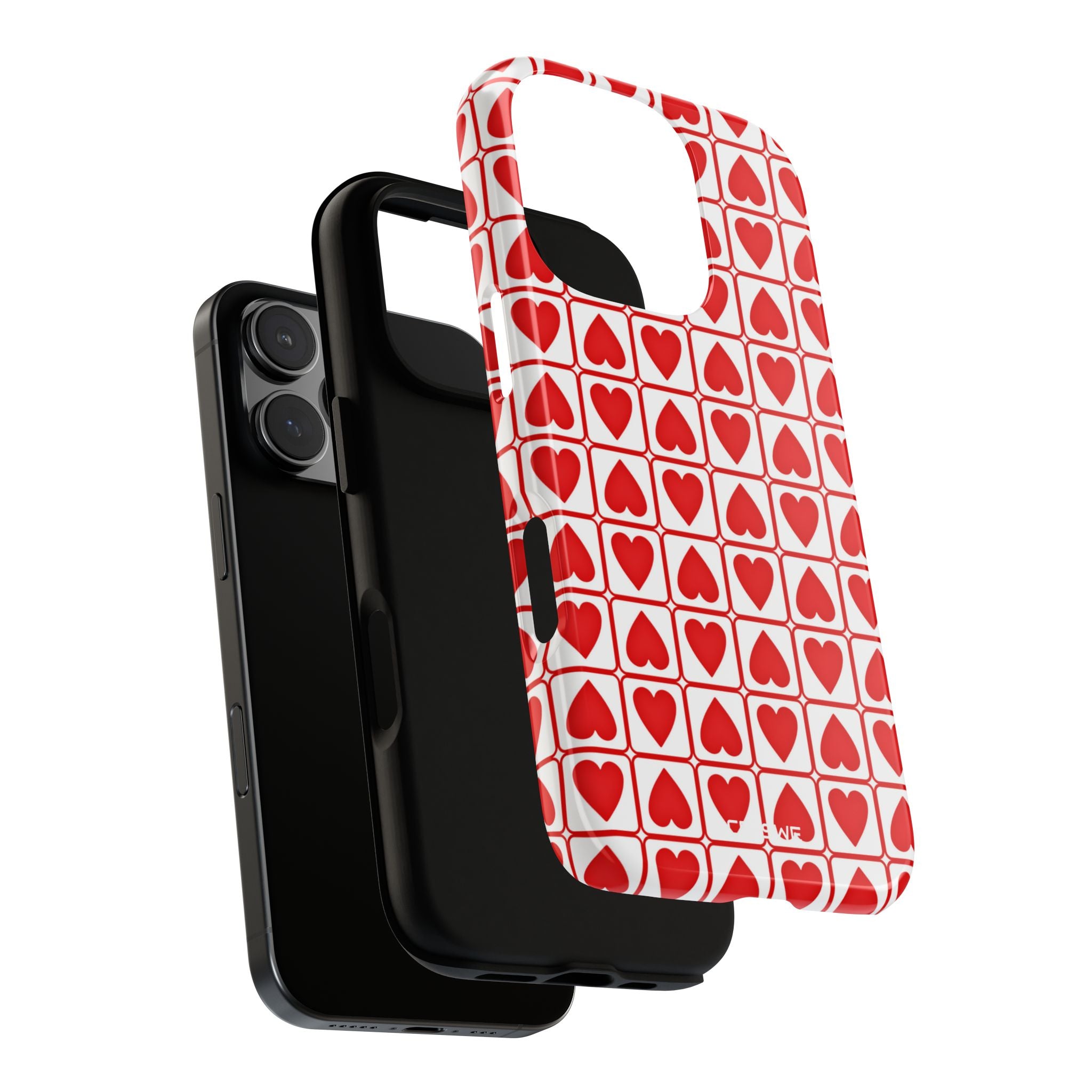 Hearts In Squares - iPhone Case