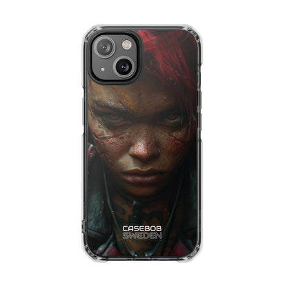 Cyberpunk Rebel Portrait iPhone 14 - Impact Clear+