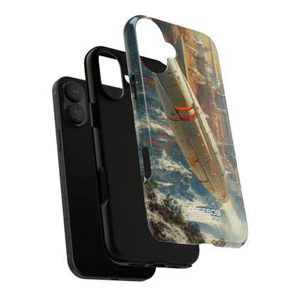 Futuristic Forest Voyage iPhone 16 - Tough