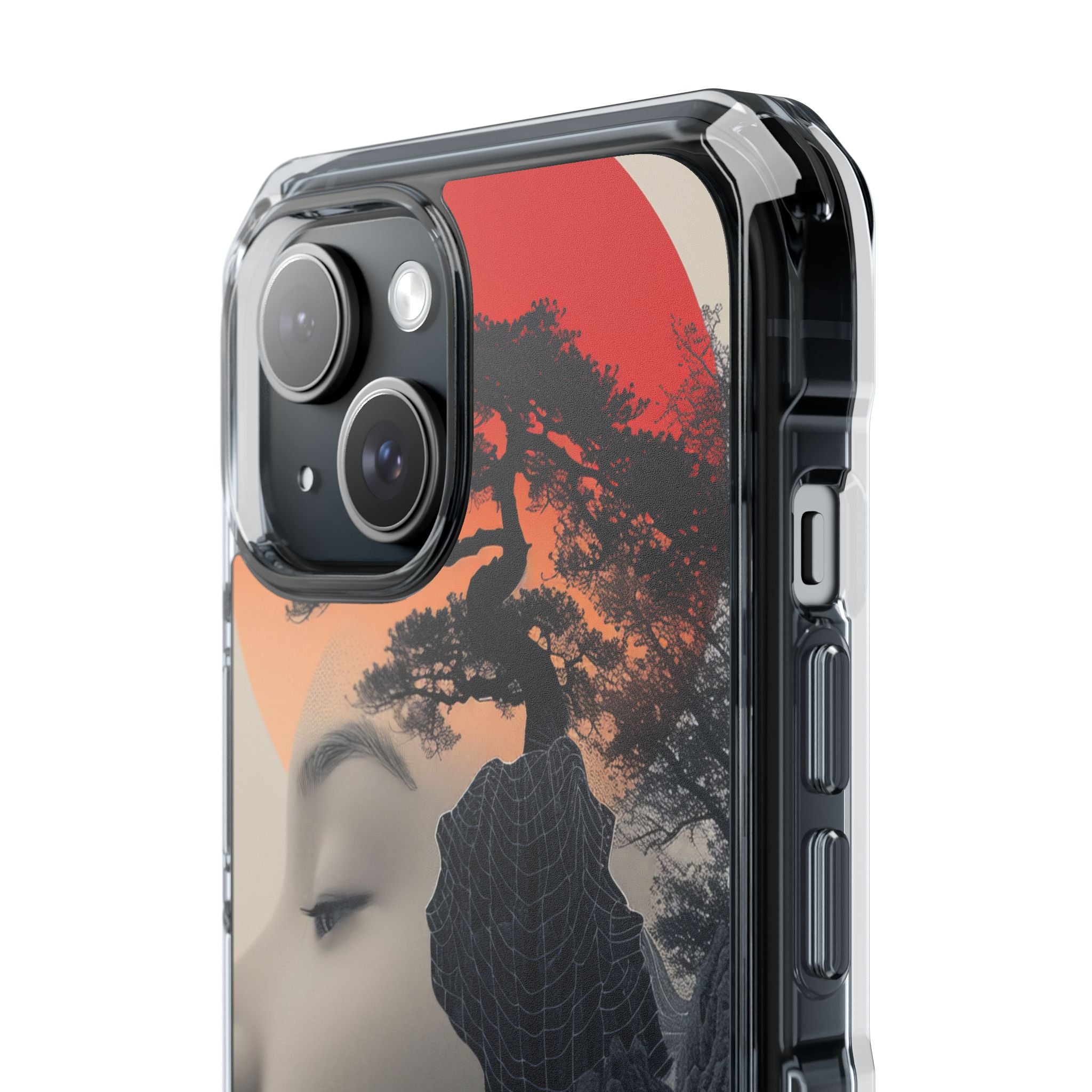 Surreal Zen Harmony iPhone 15 - Clear Impact Phone Case