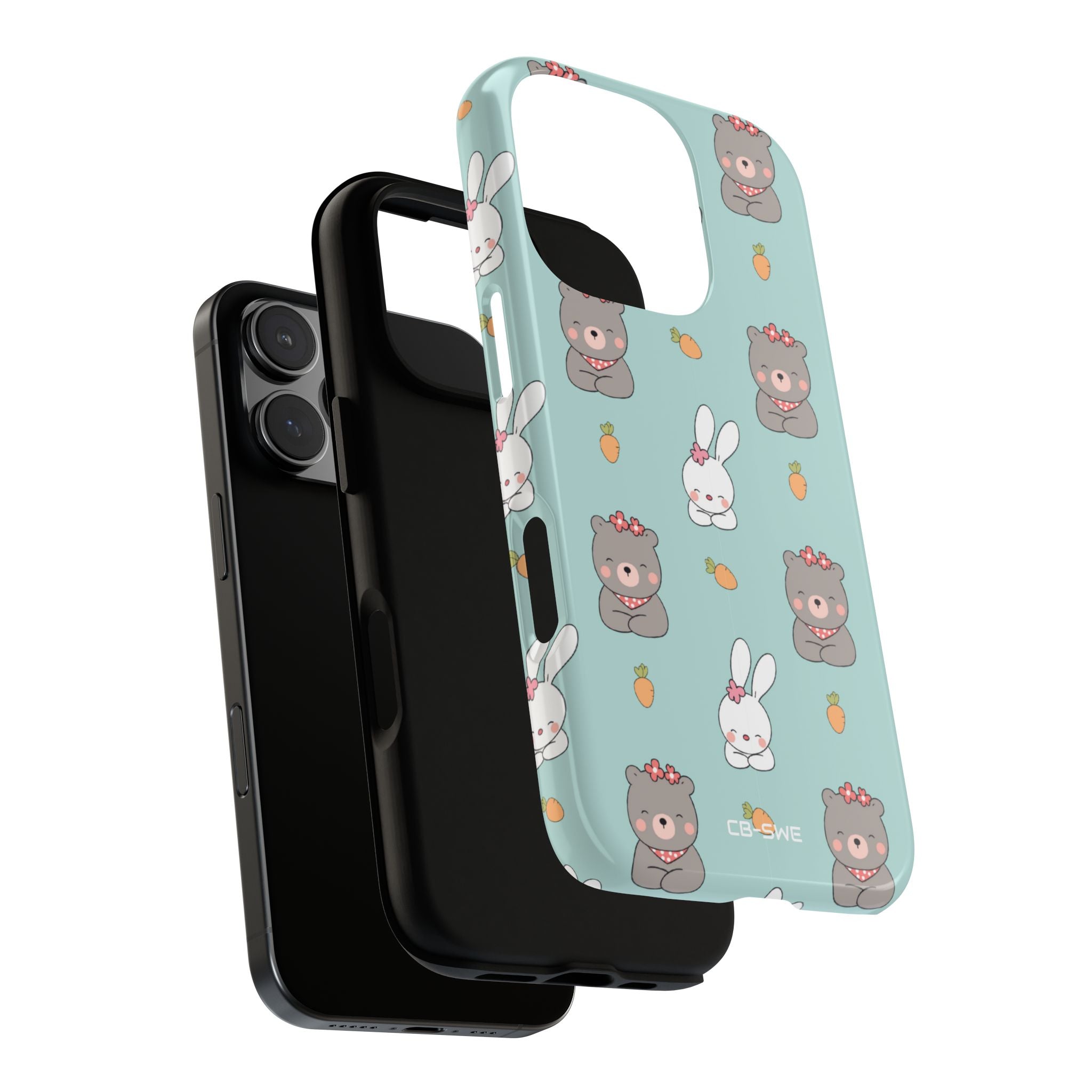 Bunnies Gather Carrots - iPhone Case