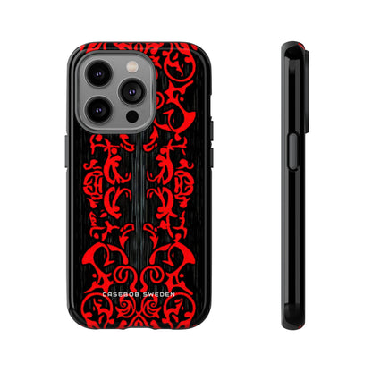 Gothic Crimson Symmetry iPhone 14 - Tough Phone Case