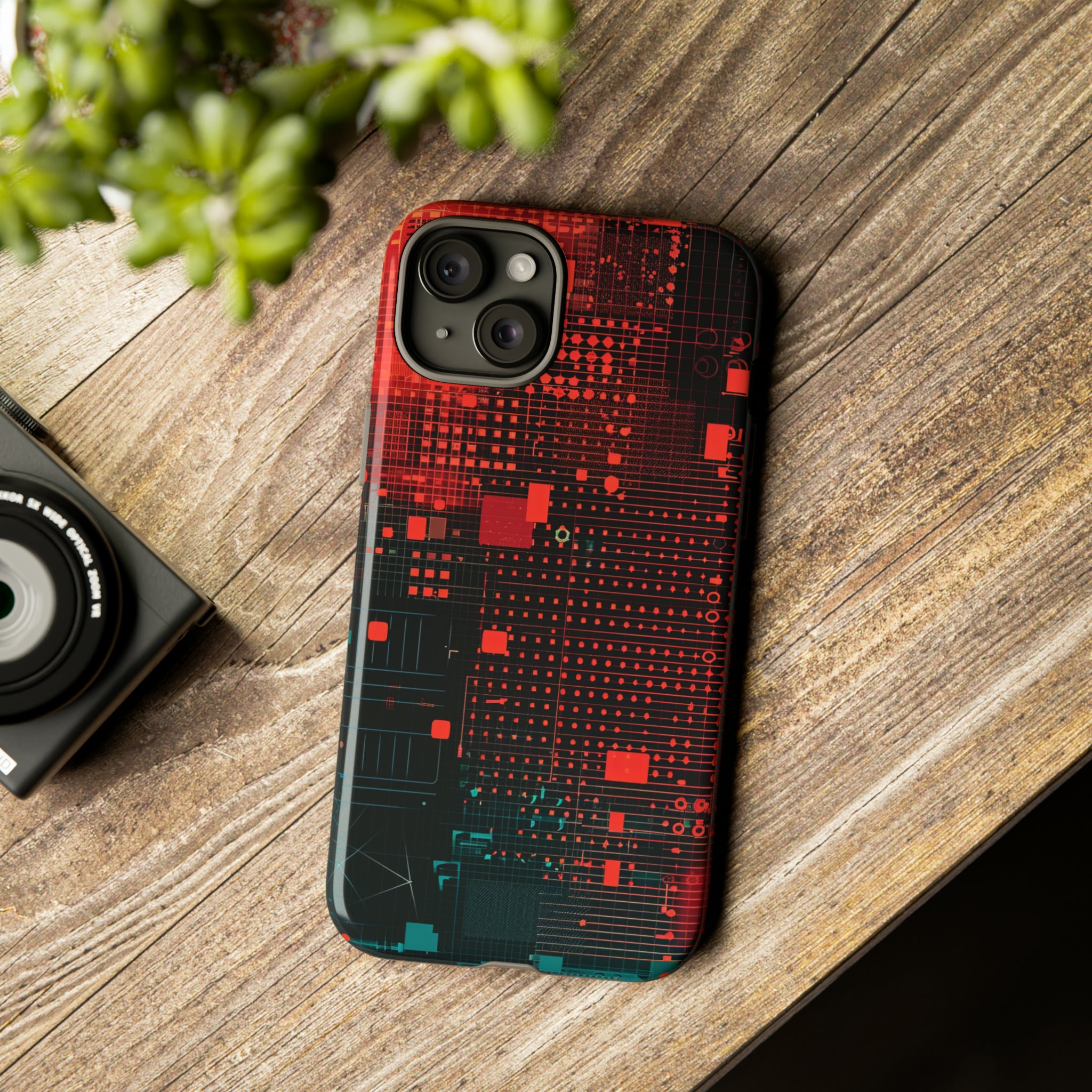 Secure Spectrum: Digital Gradient - Protective Phone Case