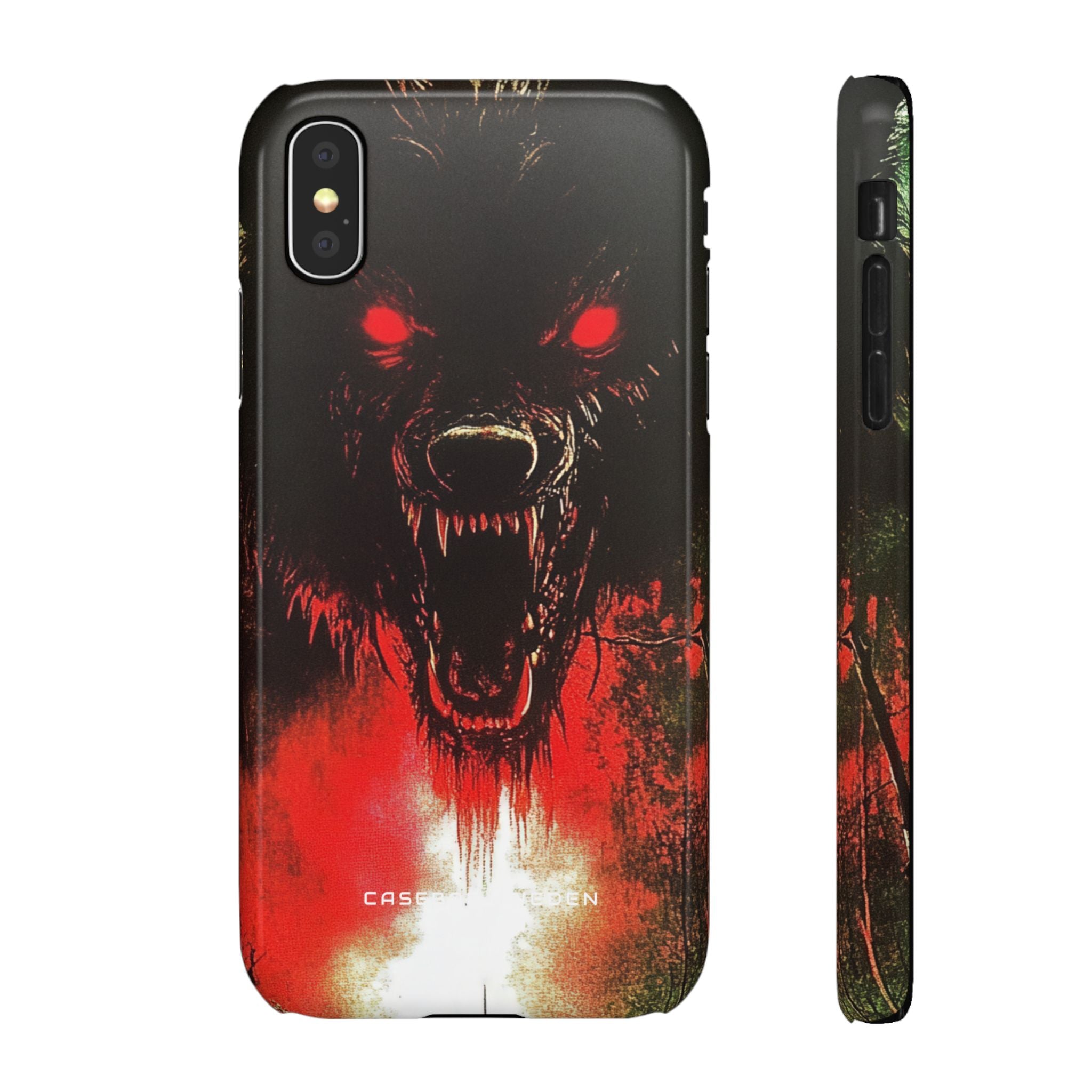 Bloodmoon Wolf's Lament iPhone X - Schlanke Handyhülle