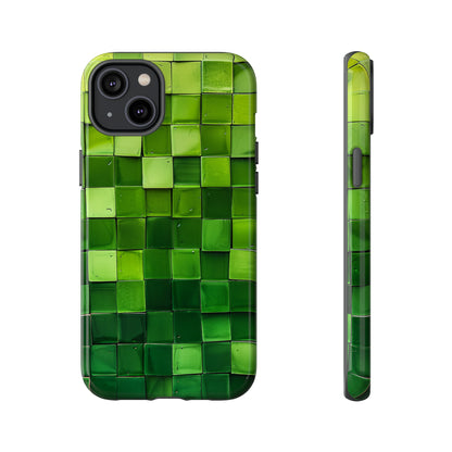 Emerald Square: Green Gradient - Protective Phone Case