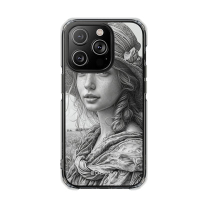 Serene Sketch Portrait - Phone Case for iPhone