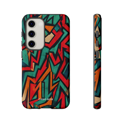 Crimson Zigzag Samsung S23 Case - Tough