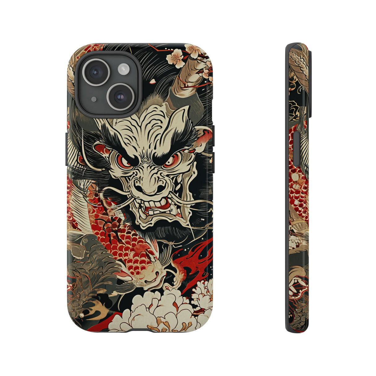 Oni & Sacred Symbols Fusion - Protective Phone Case