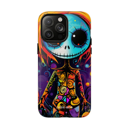 Blue Skull Swirl iPhone 14 Pro Max Case - Tough+