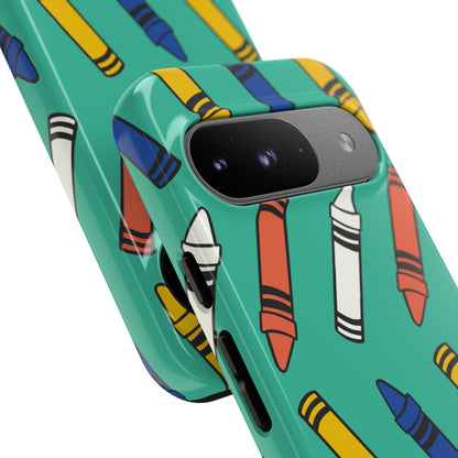Crayons Dance Playfully - Google Pixel Case