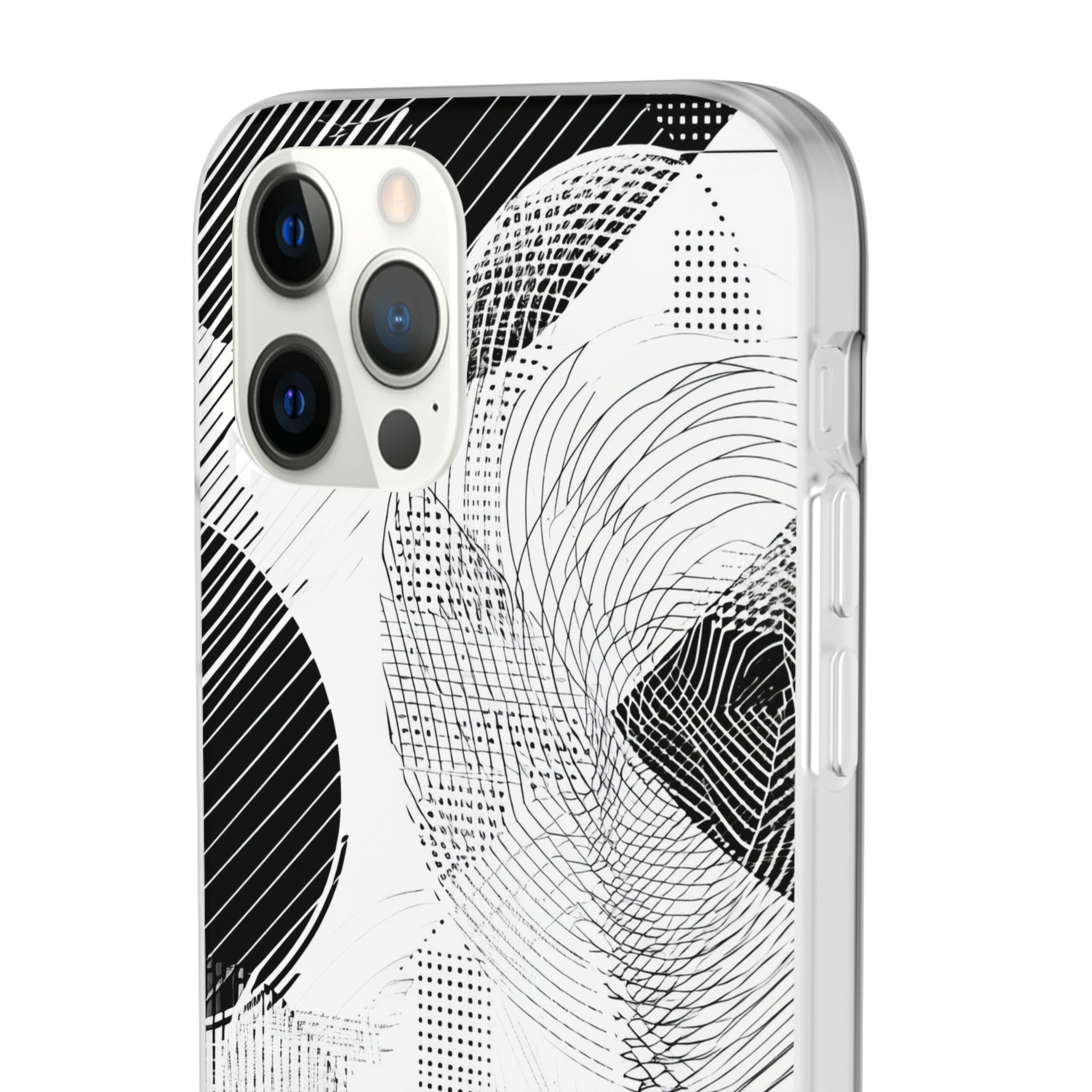 Monochrome Dynamics | Flexible Phone Case for iPhone