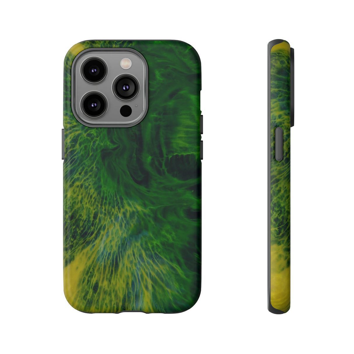 Dark Green Ink Art - Protective Phone Case