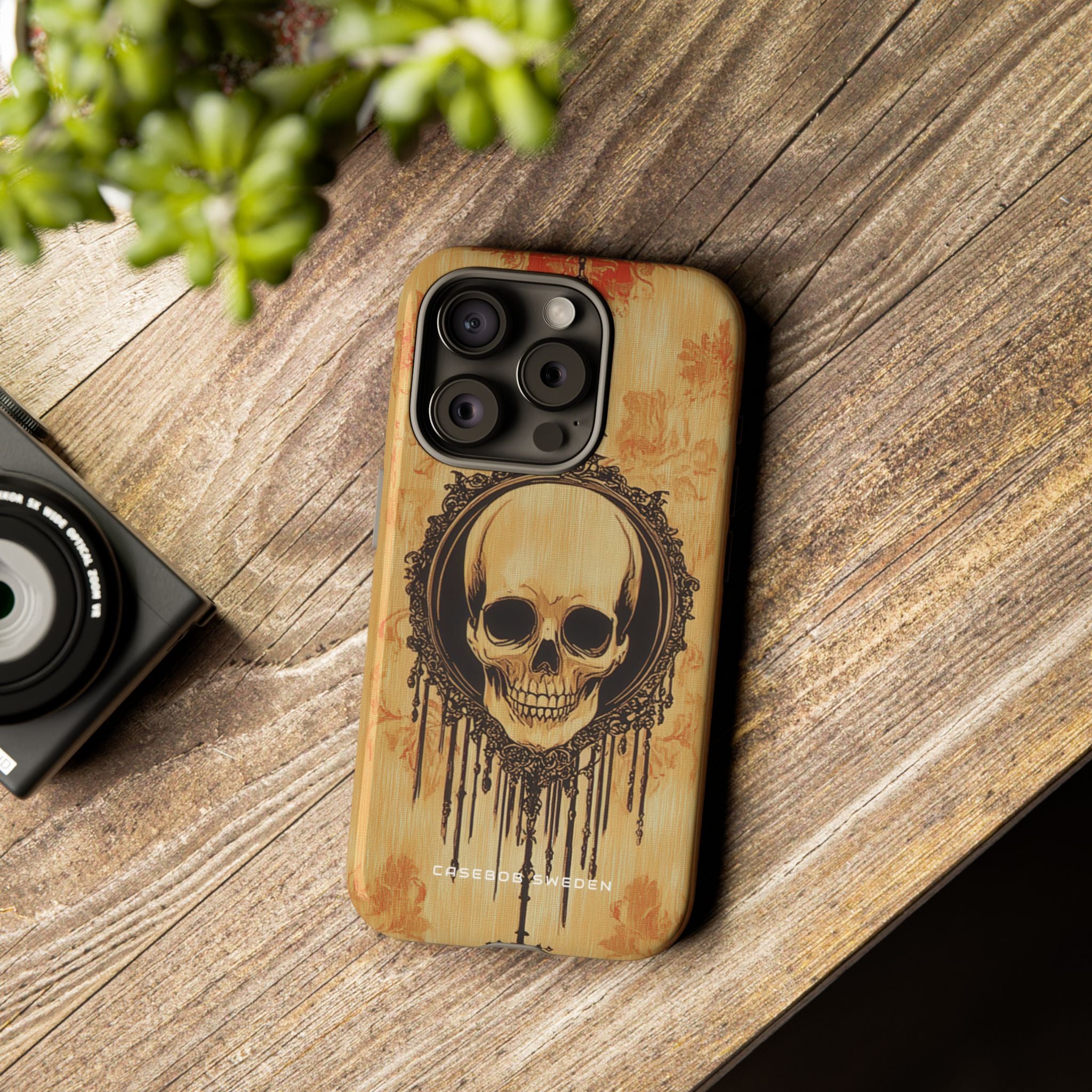 Gothic Skull Elegance iPhone 15 - Tough Phone Case