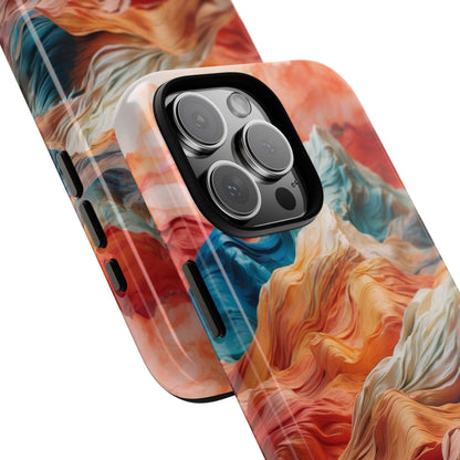 Fabric Peaks Cream iPhone 16 Pro Max Case - Tough