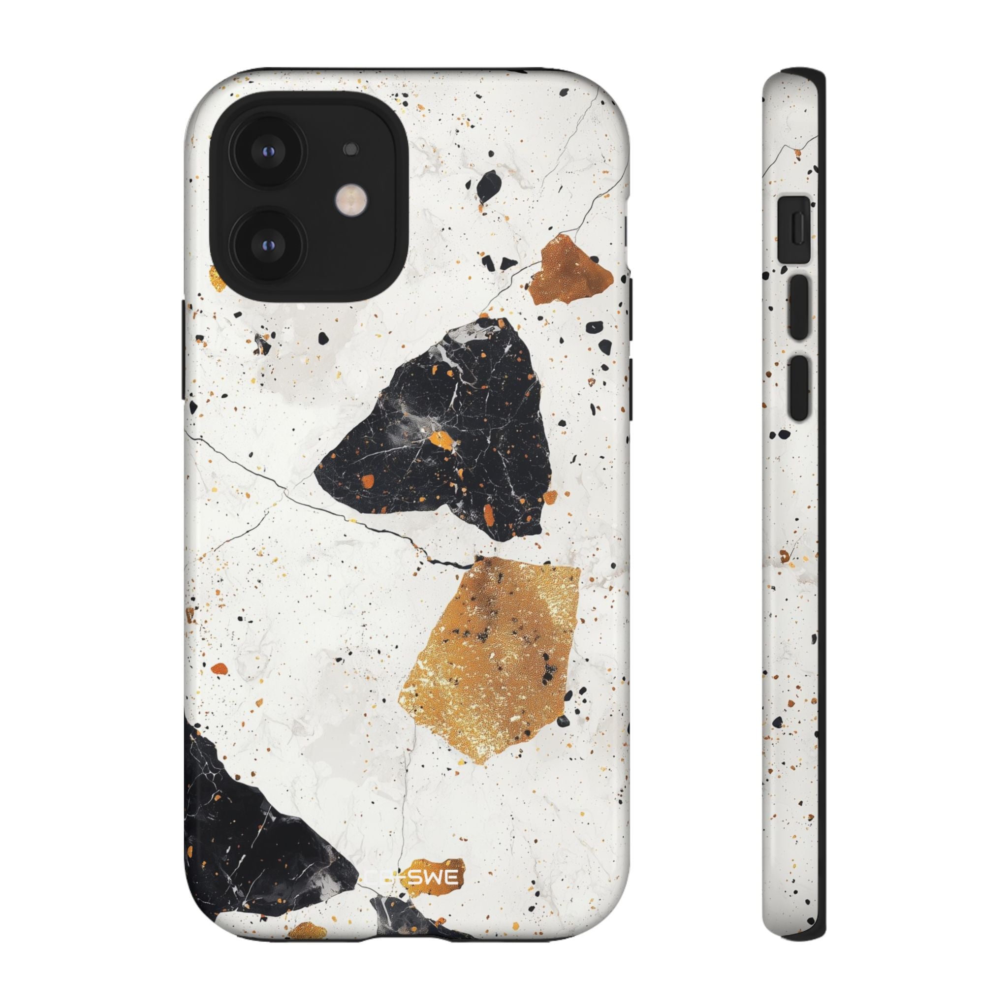 Golden Shapes Dance - iPhone Case