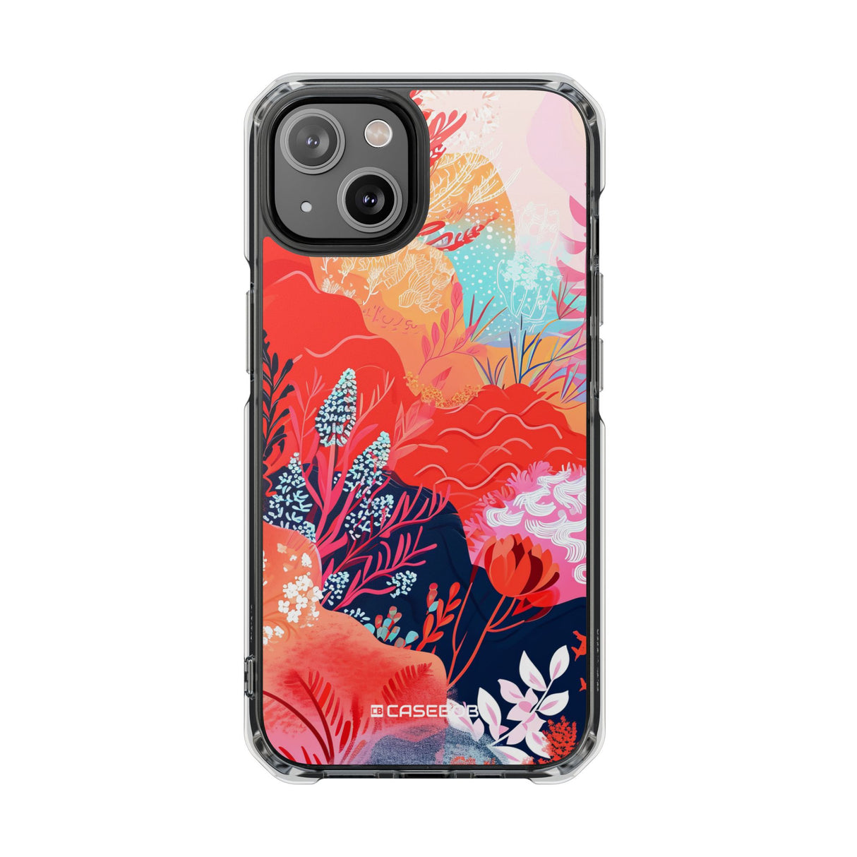 Living Coral Design | Handyhülle für iPhone (Clear Impact Case – magnetisch)