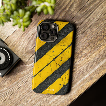 Cracked Hazard Lines - iPhone Case