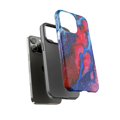 Red n Blue Ink Art iPhone Case (Protective) Phone Case