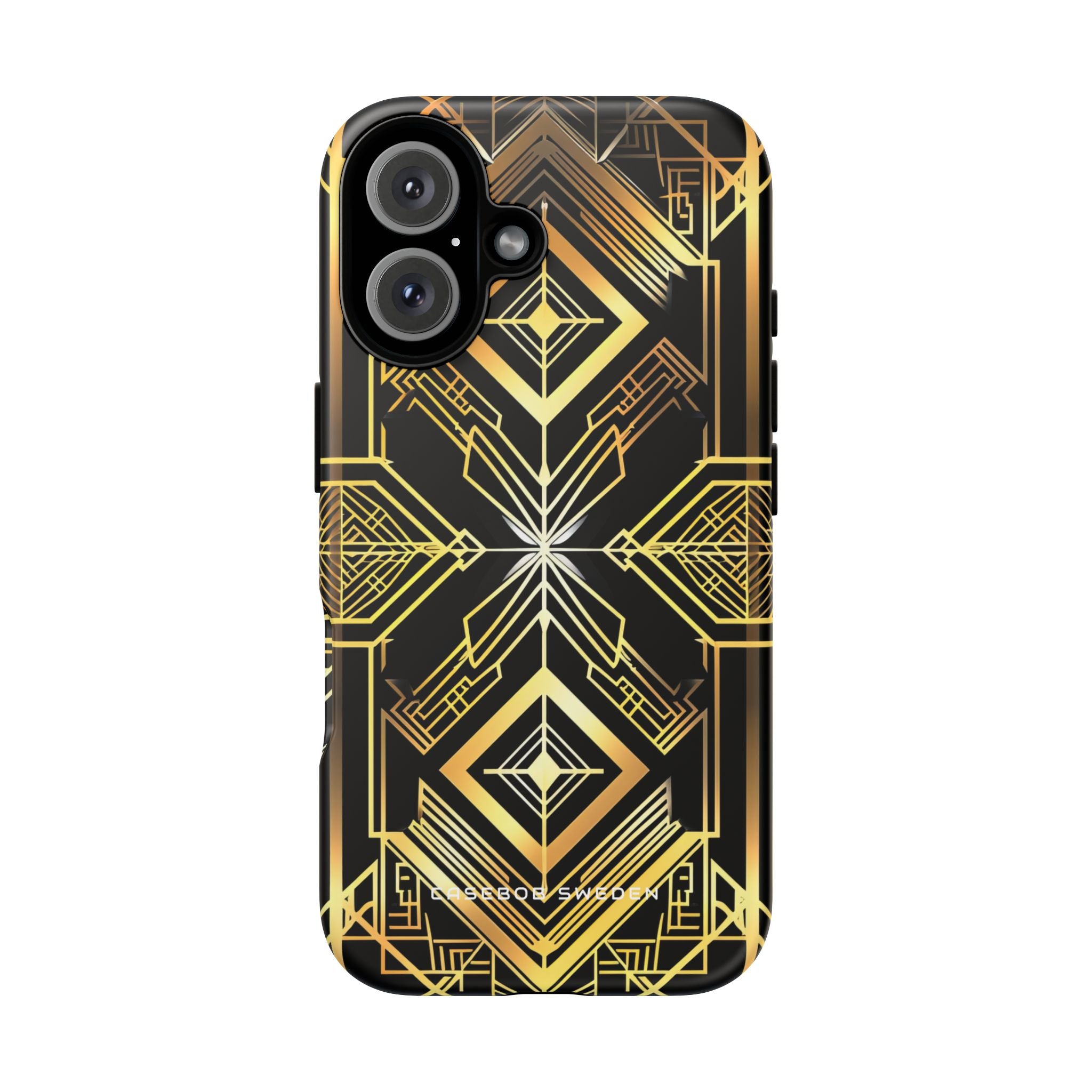 Golden Geometric Opulence iPhone 16 - Tough Phone Case