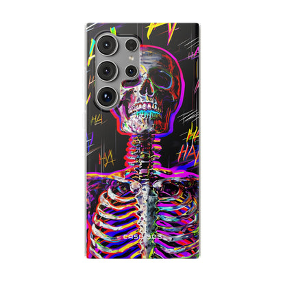 Neon Skeleton Laugh Samsung S24 Ultra Case - Soft