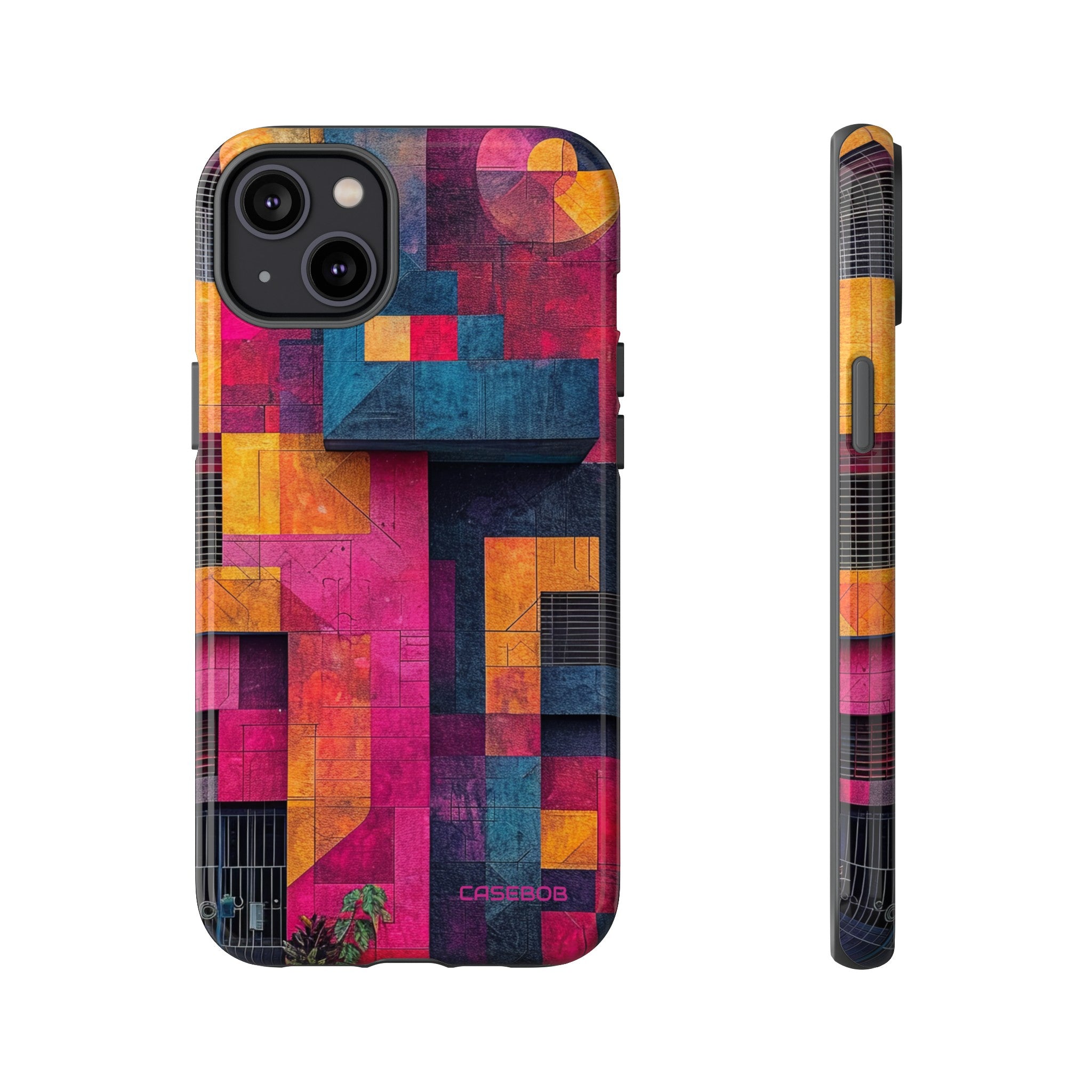 Electric Geometric Vibes - Protective Phone Case