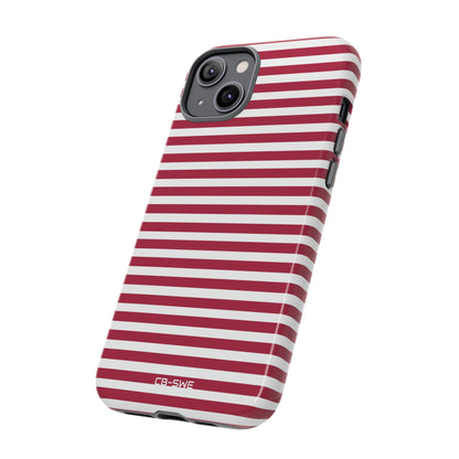 Crimson Stripes Flow - iPhone Case