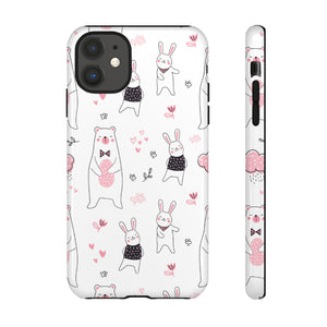 Bears Dance Playfully - iPhone Case