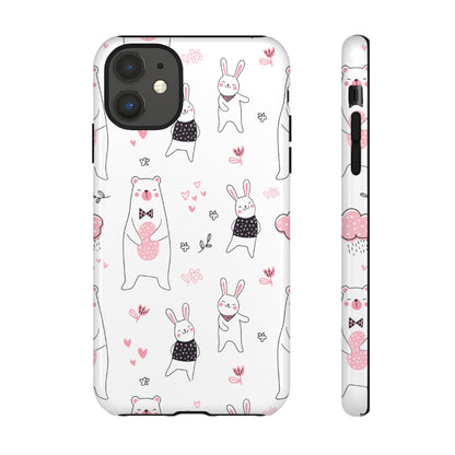 Bears Dance Playfully - iPhone Case