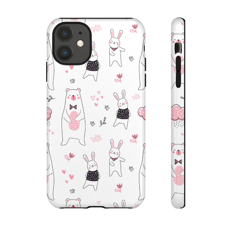 Bears Dance Playfully - iPhone Case