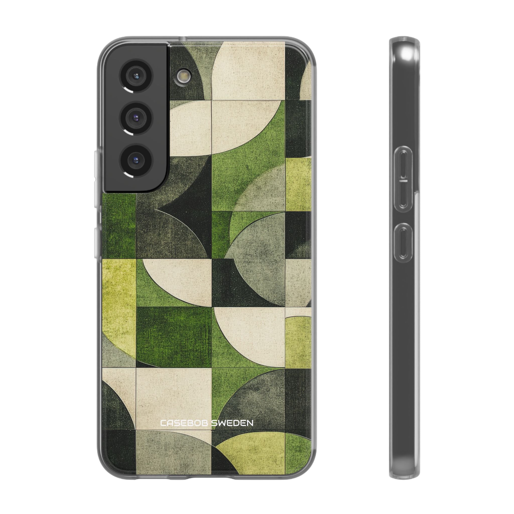 Green Geometric Harmony - Flexi Samsung S22 Phone Case