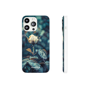 Teal Rosebud Serenade | Flexible Phone Case for iPhone