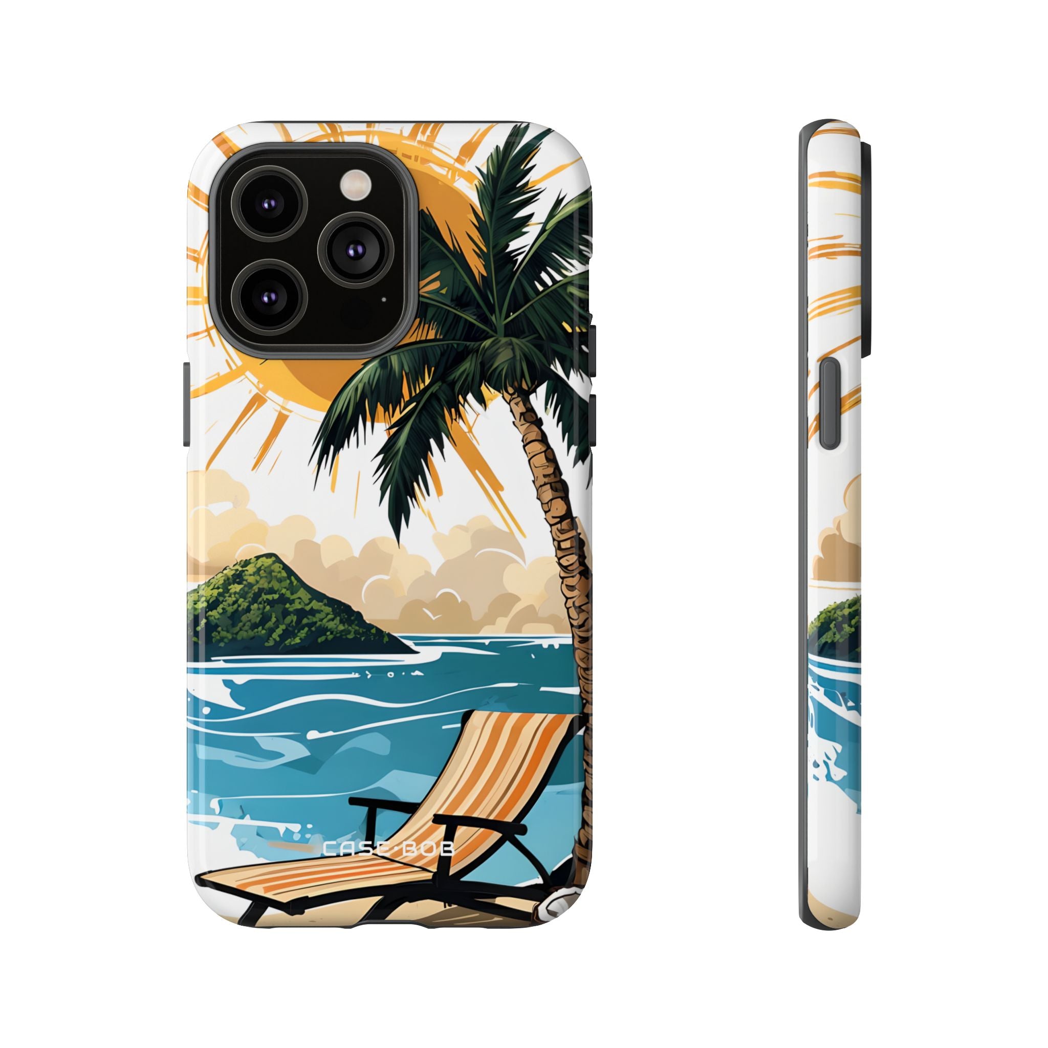Sunny Palm Breeze iPhone 14 Pro Max Case - Tough