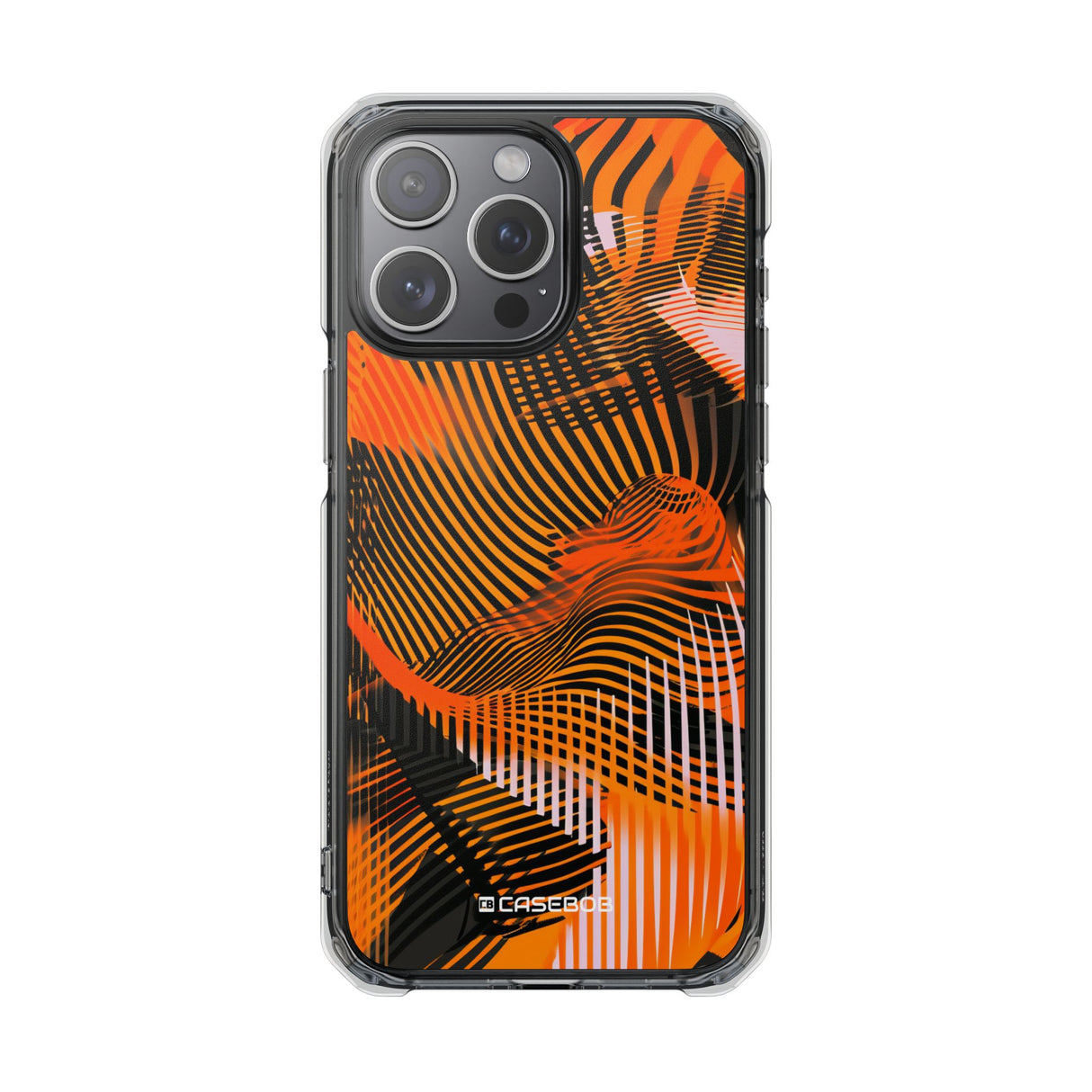 Pantone Tangerine Design | Handyhülle für iPhone (Clear Impact Case – magnetisch) 