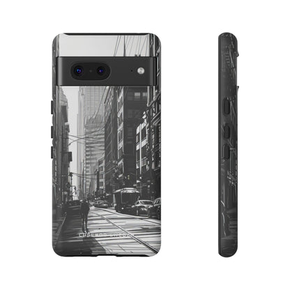 Urban Cityscape Line Perspective Google Pixel 7 - Tough Phone Case