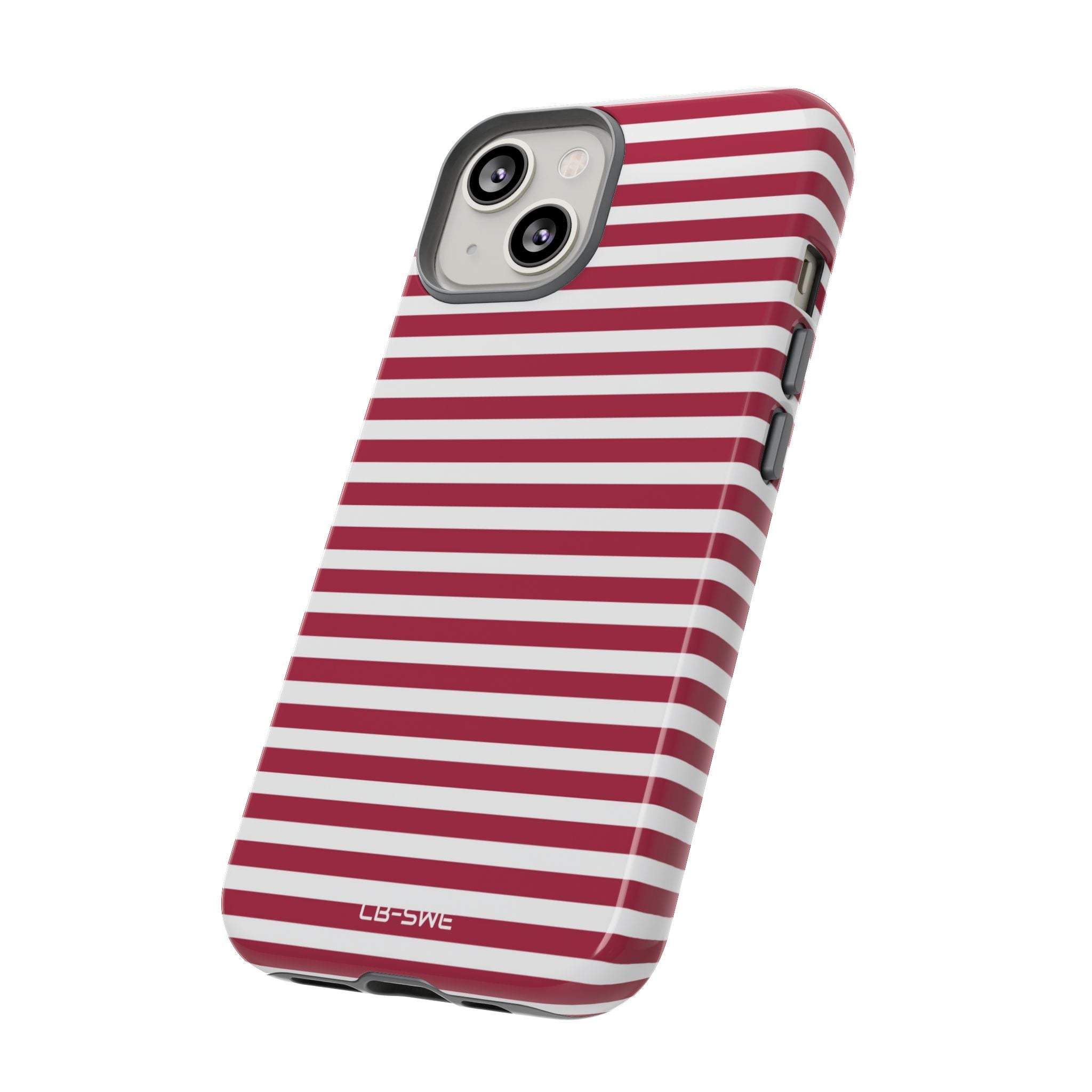 Crimson Stripes Flow - iPhone Case