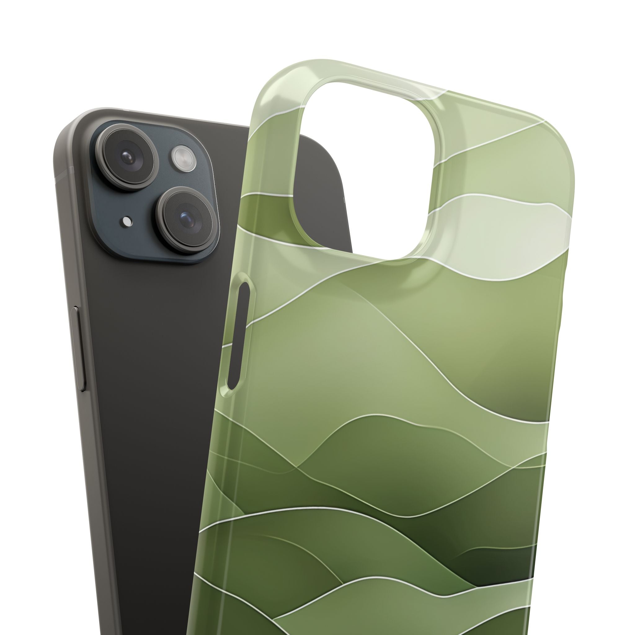 Gradient Emerald Drift iPhone 15 - Slim Phone Case