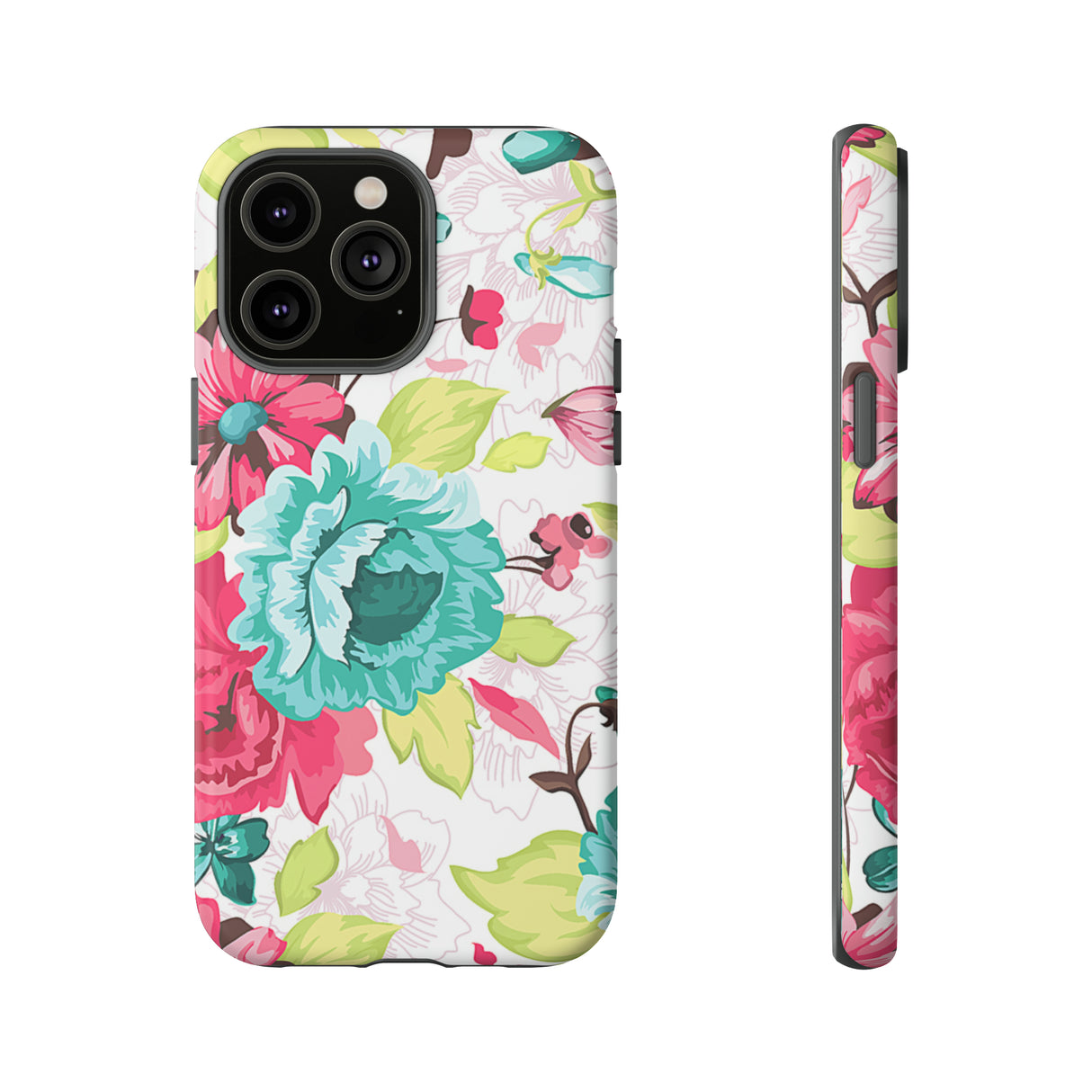 Vintage Flowers Pattern iPhone case - Protective Phone Case