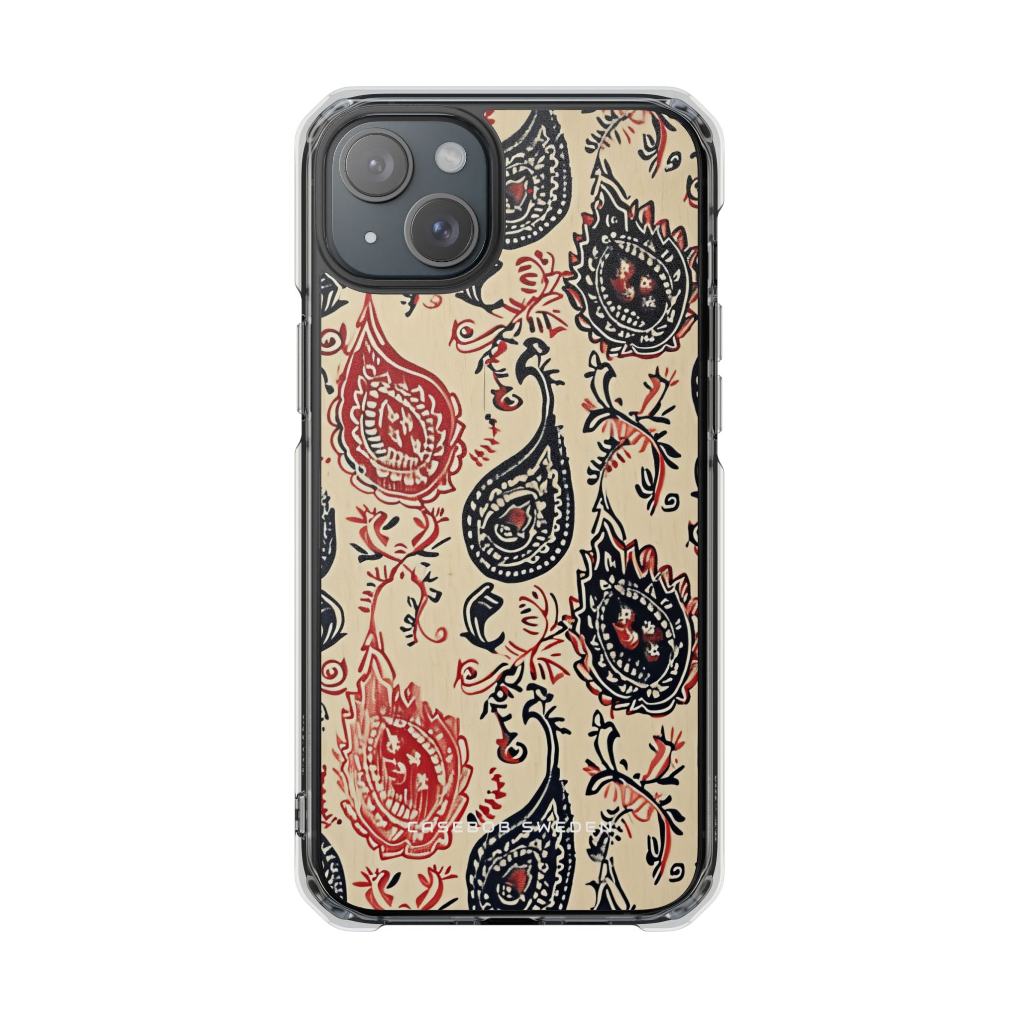 Vintage Paisley Elegance iPhone 15 - Clear Impact Phone Case