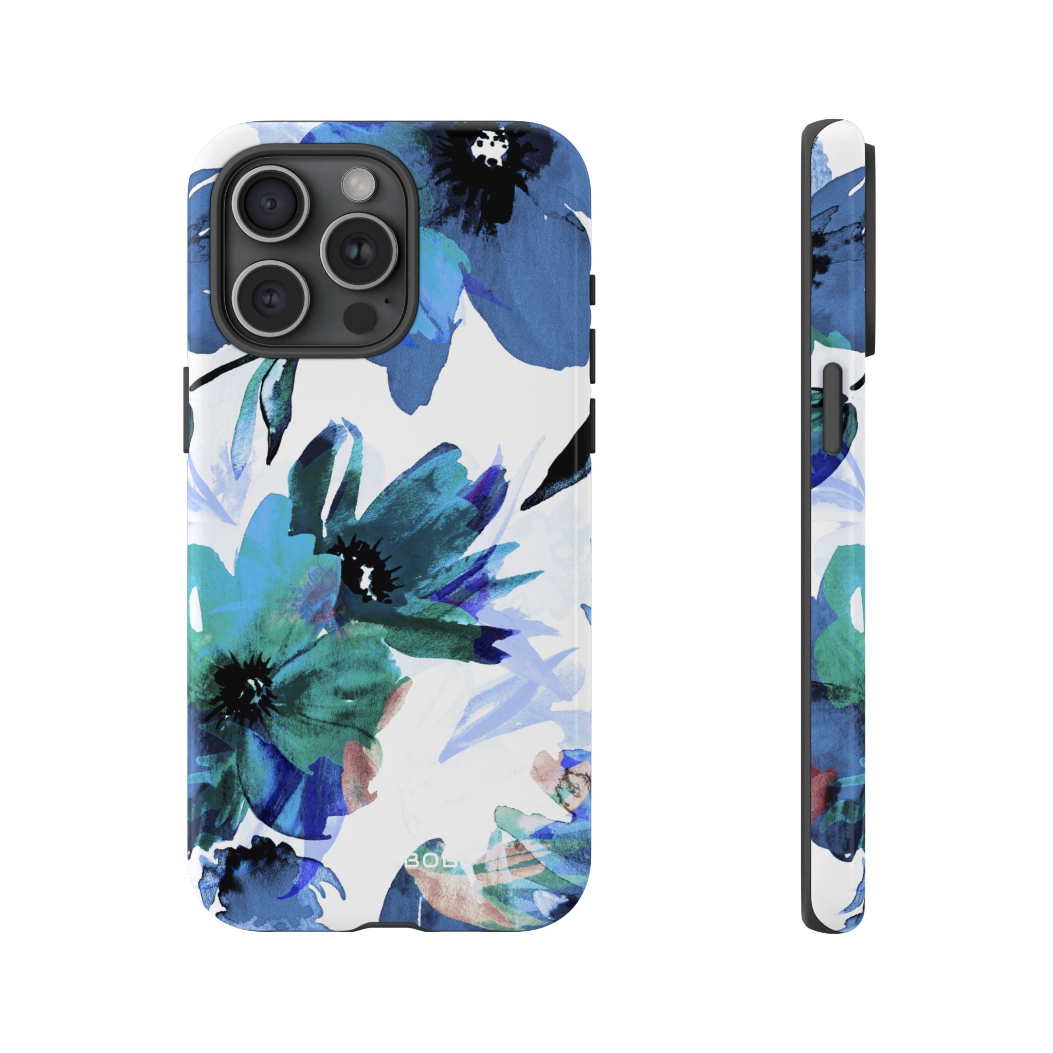 Blue Blossom Radiance iPhone 15 Pro Max Case - Tough