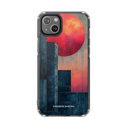 Abstract Geometric Skyline - Clear Impact iPhone 14 Phone Case