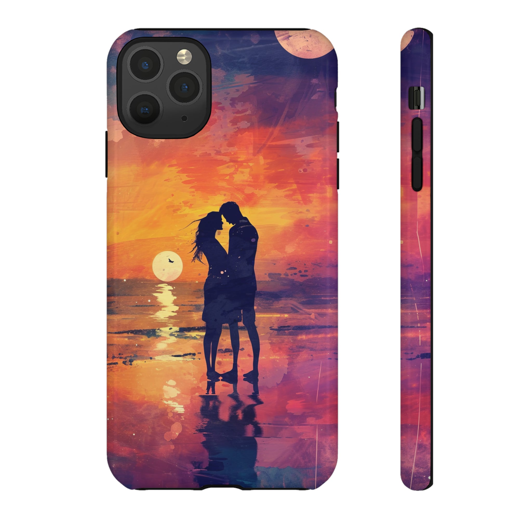 Seaside Sunset Embrace - Protective Phone Case