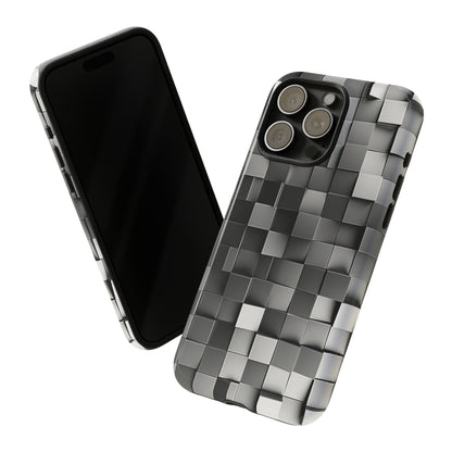 Monochrome Square Gradient - Protective Phone Case