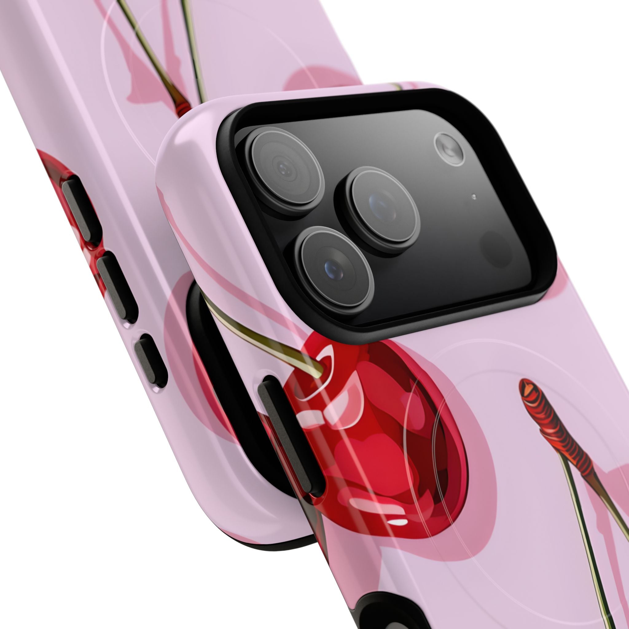 Glossy Cherry Burst iPhone 17 Pro Case - Tough+