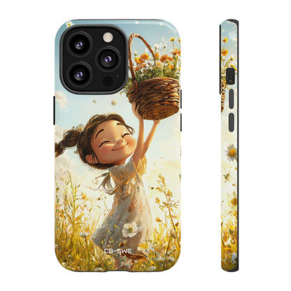 Joyful Girl Leaps - iPhone Case