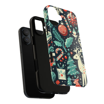 Festive Snowflakes Dance - iPhone Case