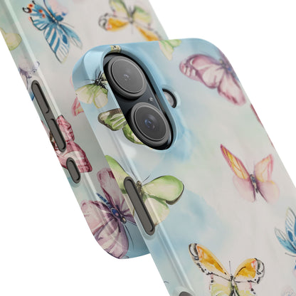 Watercolor Butterfly Bliss - Slim iPhone 16 Phone Case