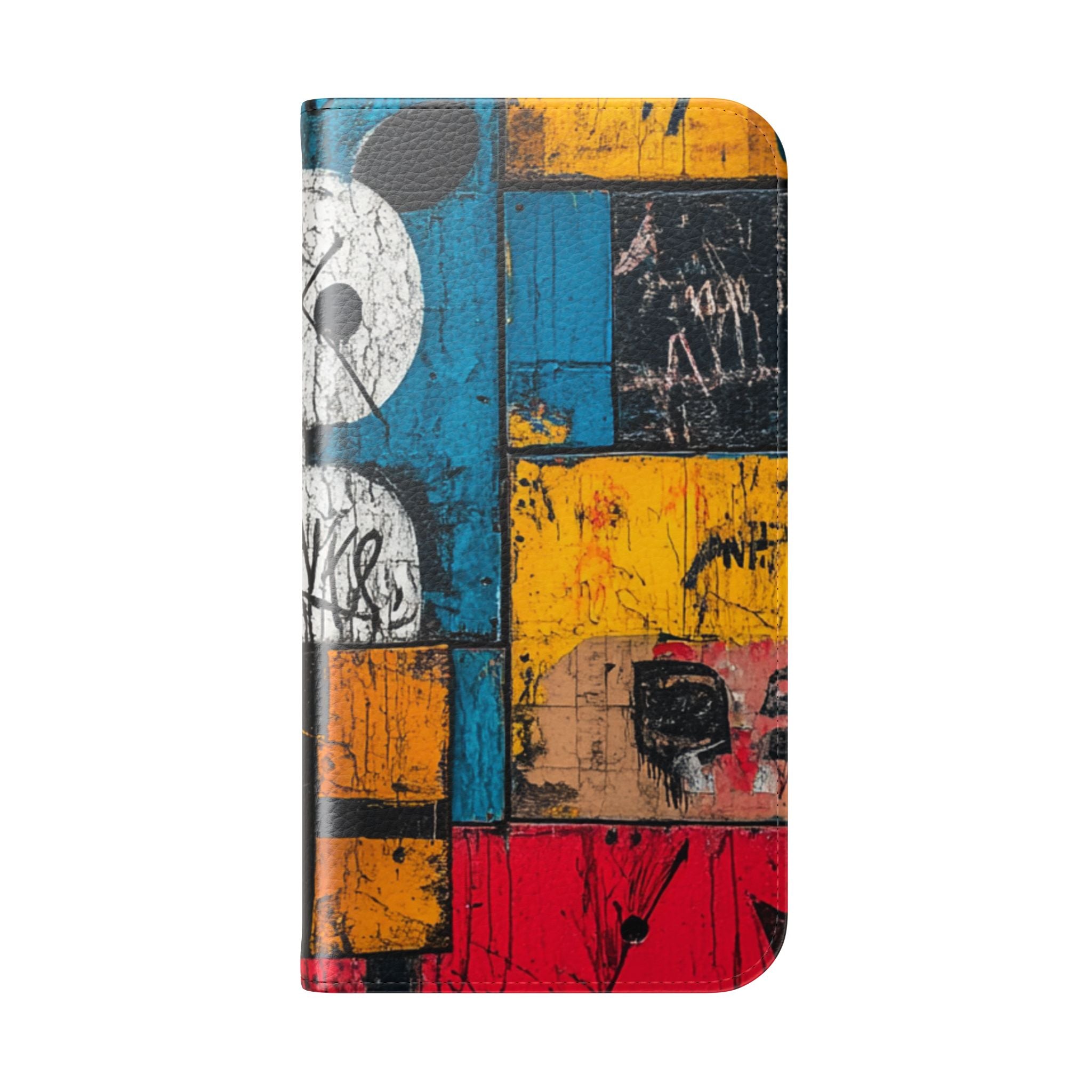 White Orb Graffiti - iPhone 15 Case - Wallet
